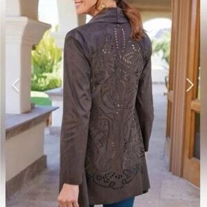 Soft Surroundings Robin Suede Jacket Cutout Jacket Western Boho